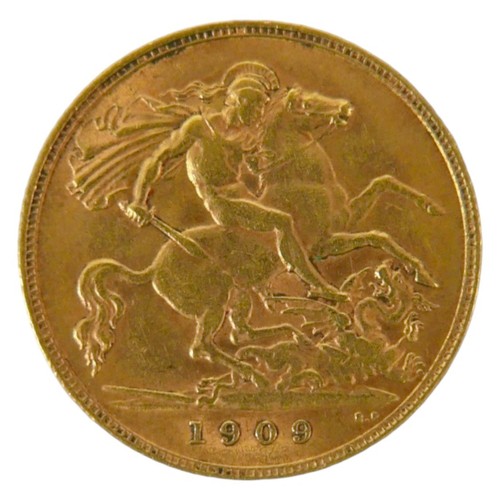 87 - An Edward VII gold half sovereign, 1909.