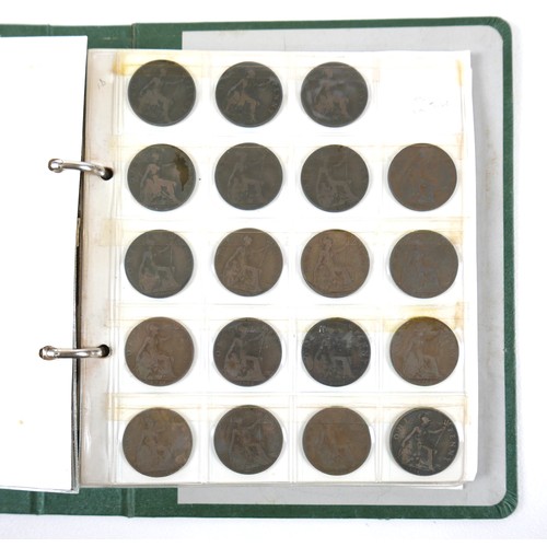 82 - A collection of mainly English coins including some silver coins, in two albums and loose.