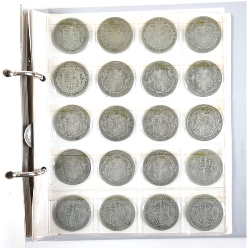 82 - A collection of mainly English coins including some silver coins, in two albums and loose.