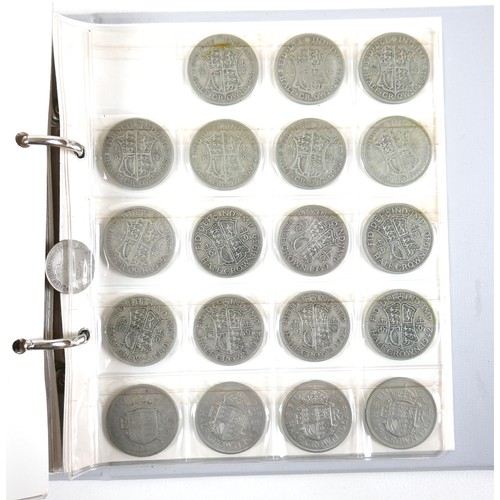 82 - A collection of mainly English coins including some silver coins, in two albums and loose.