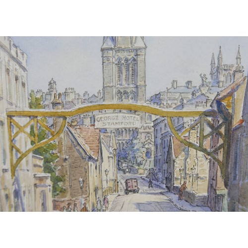 Wilfrid Rene Wood (British, 1888-1976): a view of Stamford, past The ...