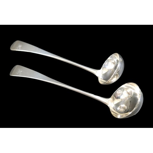 21 - A pair of Victorian Scottish silver ladles, David Crichton Rait, Glasgow 1841/42, 16cm long, 2.0toz.... 