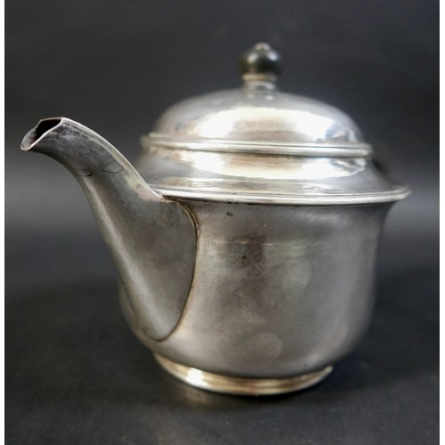 2 - An Arts and Crafts style silver hammered teapot, by Hart Silversmiths - Guild of Handicraft, marked ... 