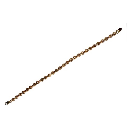 77 - A 10ct gold diamond tennis bracelet, each round cut stone approximately 2.5mm diameter, stamped ‘10k... 