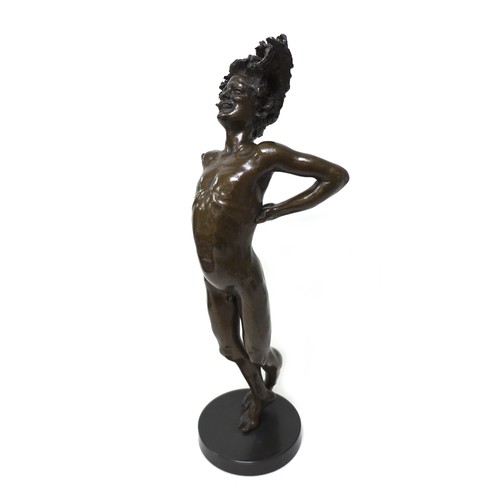 250 - Giuseppe Renda (Italian, 1859-1939): 'Bacco', a bronze sculpture, signed 'G Renda, Napoli' in the br... 