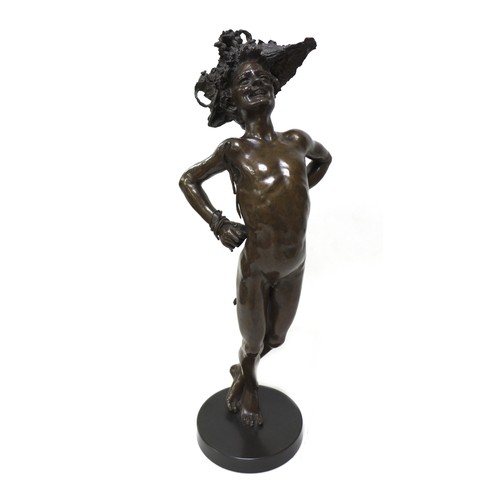 250 - Giuseppe Renda (Italian, 1859-1939): 'Bacco', a bronze sculpture, signed 'G Renda, Napoli' in the br... 