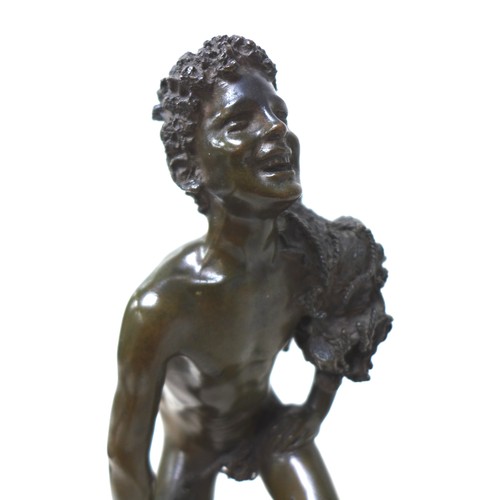 254 - Giuseppe Renda (Italian, 1859-1939): 'Fisherboy' (Pecatorello; Estasi), a bronze sculpture, signed '... 