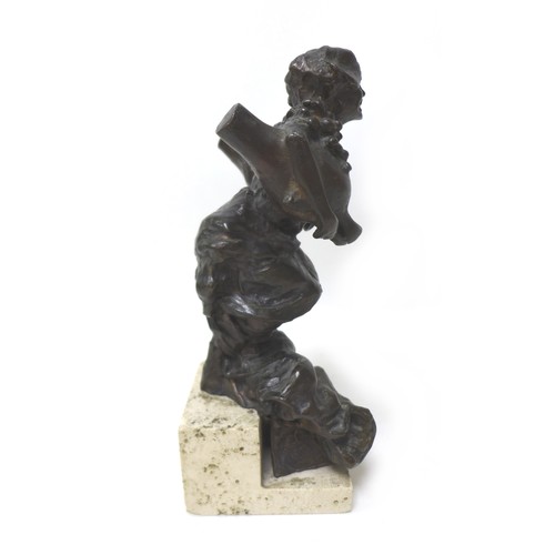 258 - Giuseppe Renda (Italian, 1859-1939): 'Water Carrier' (L’acquaiola), circa 1910, a bronze sculpture, ... 