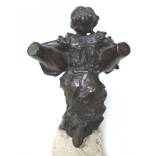 258 - Giuseppe Renda (Italian, 1859-1939): 'Water Carrier' (L’acquaiola), circa 1910, a bronze sculpture, ... 