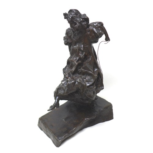 260 - Giuseppe Renda (Italian, 1859-1939): 'Lilley Skipping' (Lilli), a bronze sculpture, signed 'G Renda'... 