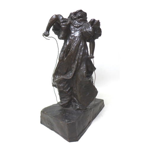 260 - Giuseppe Renda (Italian, 1859-1939): 'Lilley Skipping' (Lilli), a bronze sculpture, signed 'G Renda'... 