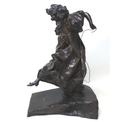 260 - Giuseppe Renda (Italian, 1859-1939): 'Lilley Skipping' (Lilli), a bronze sculpture, signed 'G Renda'... 