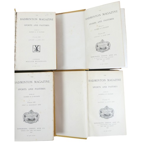 293 - Six volumes of Victorian and later Badminton Library Sports and Pastimes. (6)