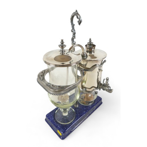 373 - A Swiss Spiral Ag Horgen Odette coffee maker, with spirit burner, 25 by 12 by 41cm high.