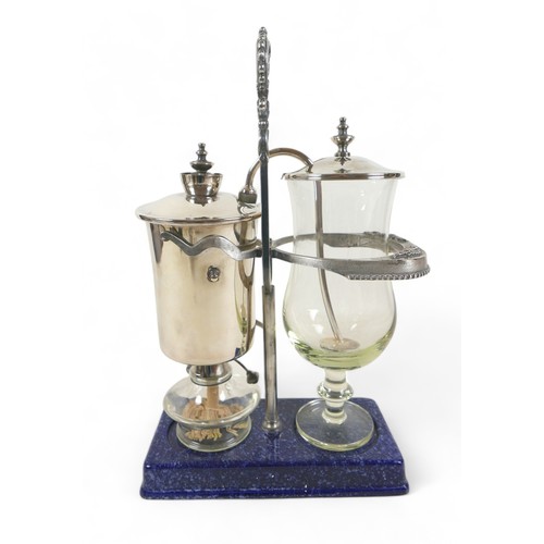 373 - A Swiss Spiral Ag Horgen Odette coffee maker, with spirit burner, 25 by 12 by 41cm high.