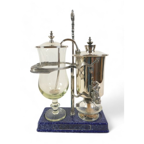 373 - A Swiss Spiral Ag Horgen Odette coffee maker, with spirit burner, 25 by 12 by 41cm high.