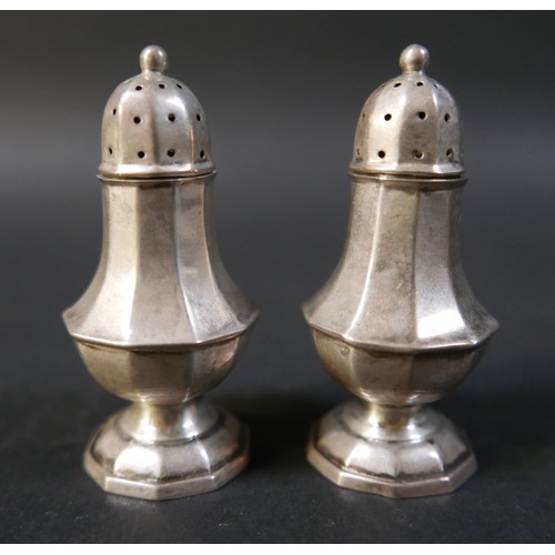 12 - A collection lion of silver cruet items and a pair of plated cruet, silver weight 4.1 toz. (9)