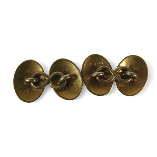 110 - A pair of 18ct yellow gold cufflinks, 4.7gs.(2)