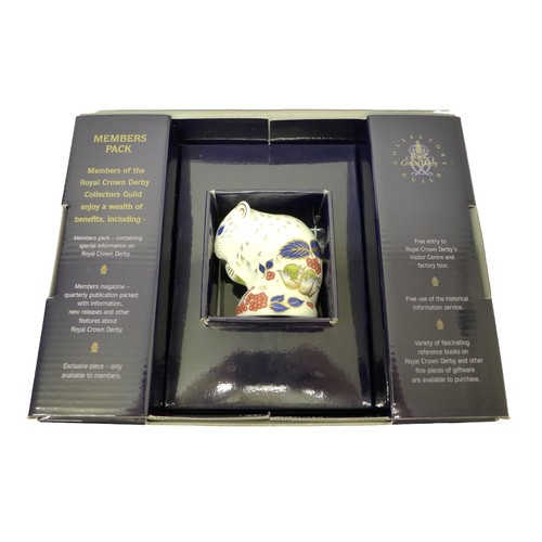 210 - A group of nine boxed Royal Crown Derby Collectors Guild members packs paperweights comprising of 'S... 