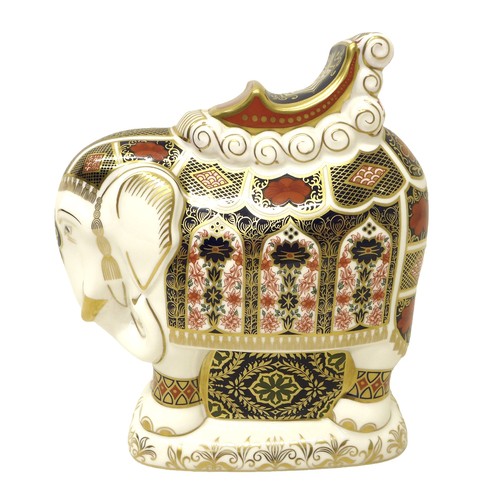 234 - A Royal Crown Derby Harrods 1999 Elephant, commissioned to celebrate Harrods' 150th anniversary, num... 