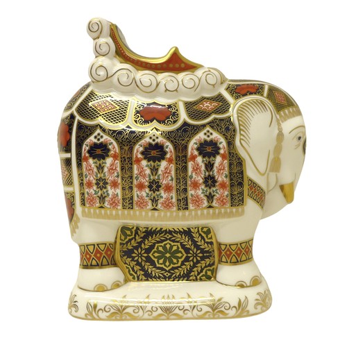 234 - A Royal Crown Derby Harrods 1999 Elephant, commissioned to celebrate Harrods' 150th anniversary, num... 