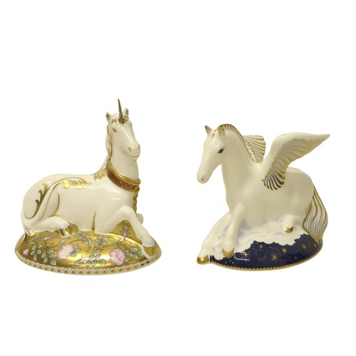 235 - Two Royal Crown Derby boxed paperweights exclusive to Govier's of Sidmouth, Pegasus no.915 of 1750 a... 