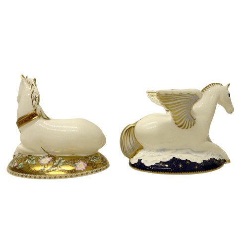 235 - Two Royal Crown Derby boxed paperweights exclusive to Govier's of Sidmouth, Pegasus no.915 of 1750 a... 