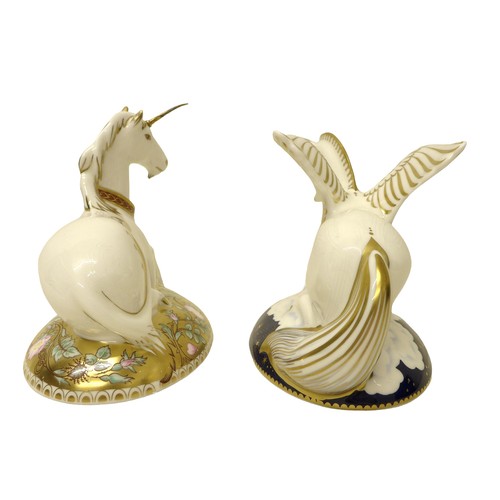 235 - Two Royal Crown Derby boxed paperweights exclusive to Govier's of Sidmouth, Pegasus no.915 of 1750 a... 