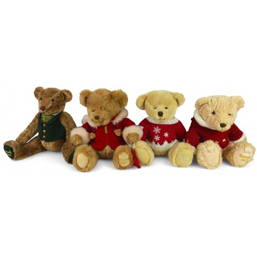 333 - A collection of Harrods teddy bears, comprising year bears for 1999, 52cm high, 2007-2013 inclusive,... 