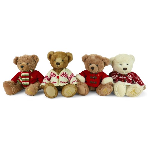 333 - A collection of Harrods teddy bears, comprising year bears for 1999, 52cm high, 2007-2013 inclusive,... 