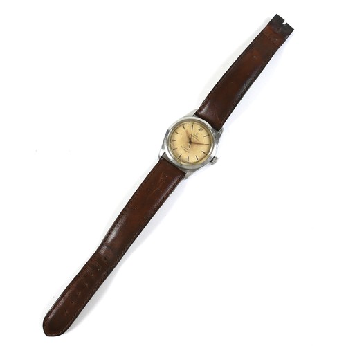 166 - A Tudor Oyster-Prince stainless steel gentleman's wristwatch, circa 1950s, with cream dial signed 'R... 