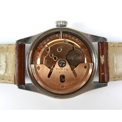 166 - A Tudor Oyster-Prince stainless steel gentleman's wristwatch, circa 1950s, with cream dial signed 'R... 