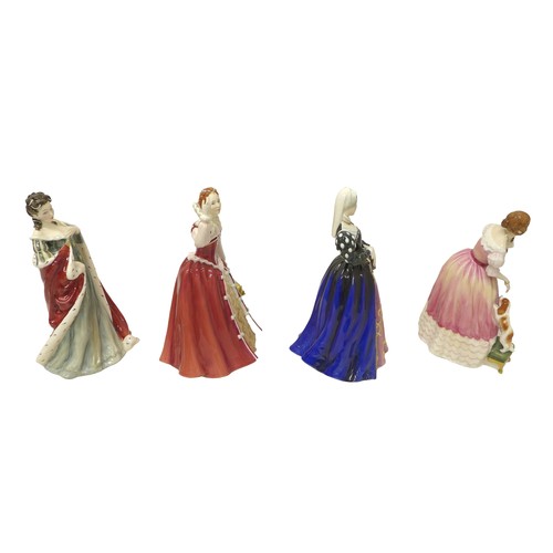 231 - A group of four Royal Doulton figurines, modelled as Queens of the Realm, comprising Queen Elizabeth... 