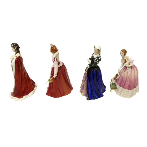 231 - A group of four Royal Doulton figurines, modelled as Queens of the Realm, comprising Queen Elizabeth... 