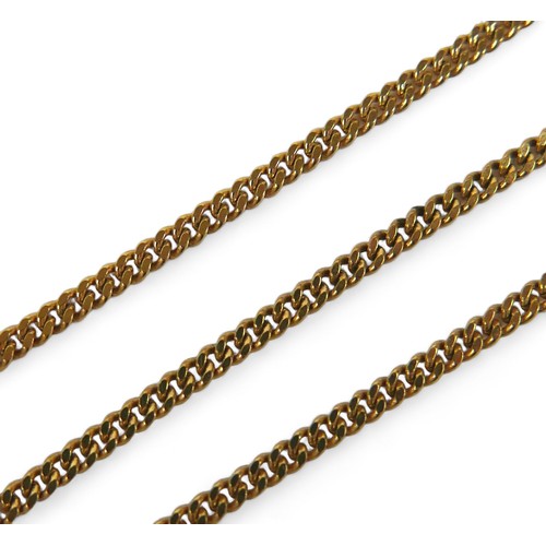 56 - An 18ct gold chain, 58cm long, 8.1g.