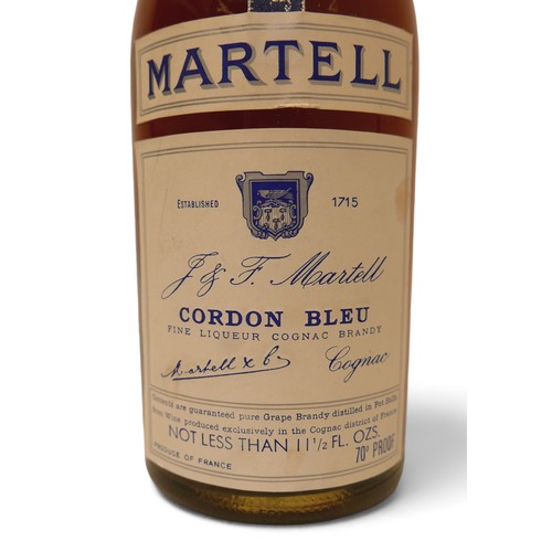 351 - A half bottle of Martell Cordon Bleu cognac, 11.5 fl oz.