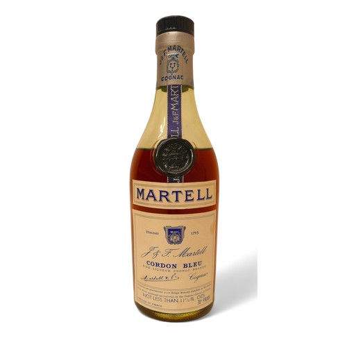 351 - A half bottle of Martell Cordon Bleu cognac, 11.5 fl oz.