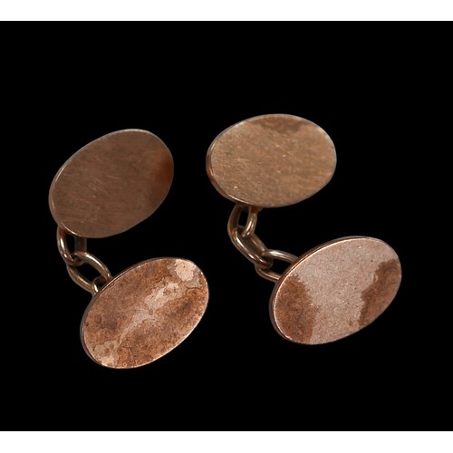 52 - A pair of 9ct gold cufflinks, 8.4g. (1 bag)