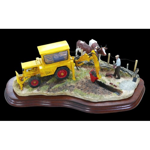 289 - A Border Fine Arts limited edition model 'Laying the Clays' featuring a JCB, numbered 1036/ 1750, wi... 