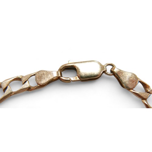 46 - A 9ct gold flat weave chain bracelet, 7g, 21cm long.