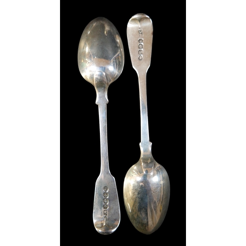 8 - A small group of silver flatware, including a pair of George III table spoons, William and Ann Batem... 