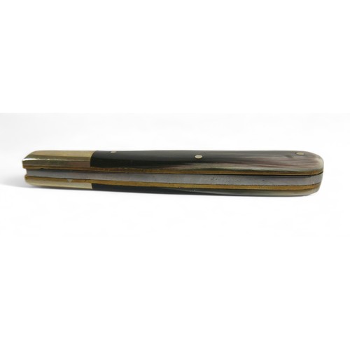 290 - A Stan Shaw pen knife, with horn handle, 16.5cm when opened.