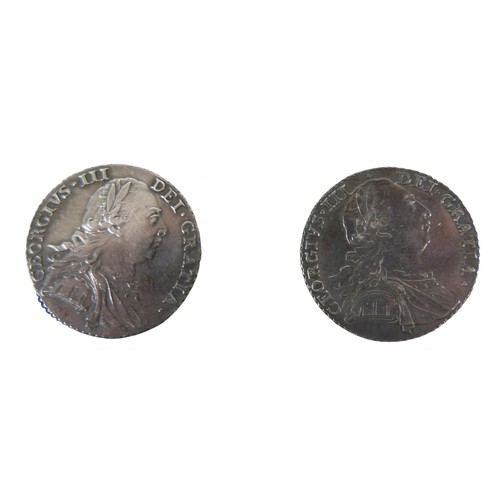 62 - A set of six silver coin buttons, George III shilling. (6)