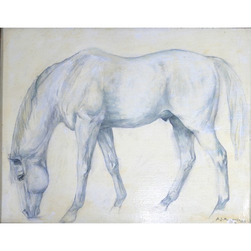 402 - After Alfred James Munnings (British, 1878-1959): a print of a horse in a gilt frame and hunting pri... 