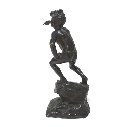 161 - Giuseppe Renda (Italian, 1859-1939): 'Boy with arm raised' (Le Voila), circa 1908, a bronze sculptur... 