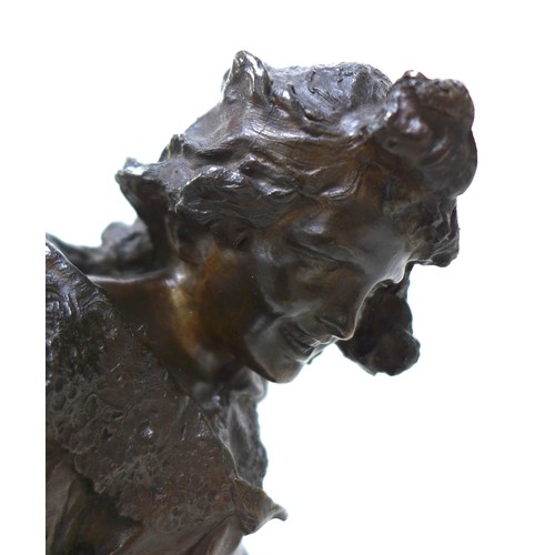 155 - Giuseppe Renda (Italian, 1859-1939): 'Head and shoulder bust', bronze, signed 'G Renda' and 'Napoli ... 