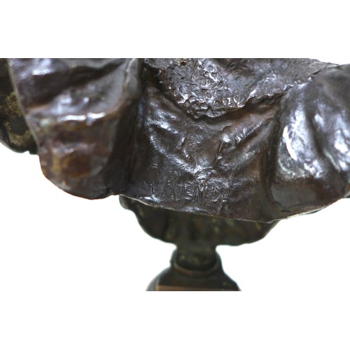 155 - Giuseppe Renda (Italian, 1859-1939): 'Head and shoulder bust', bronze, signed 'G Renda' and 'Napoli ... 