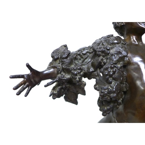 169 - Giuseppe Renda (Italian, 1859-1939): 'Bacchus', a bronze sculpture, signed 'Renda' in the bronze, wi... 