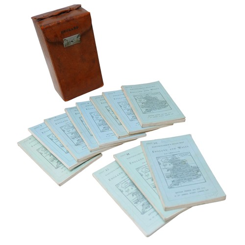 194 - A Sifton Praed & Co. Ltd. leather cased set of Bartholomew's Road Maps for England and Wales, sheets... 