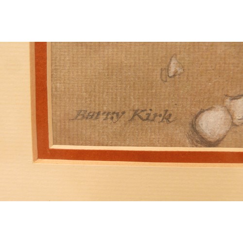 236 - Barry Kirk (b. 1923): 'Finders Keepers', depicting a plate of seashells, signed lower left, oil on c... 